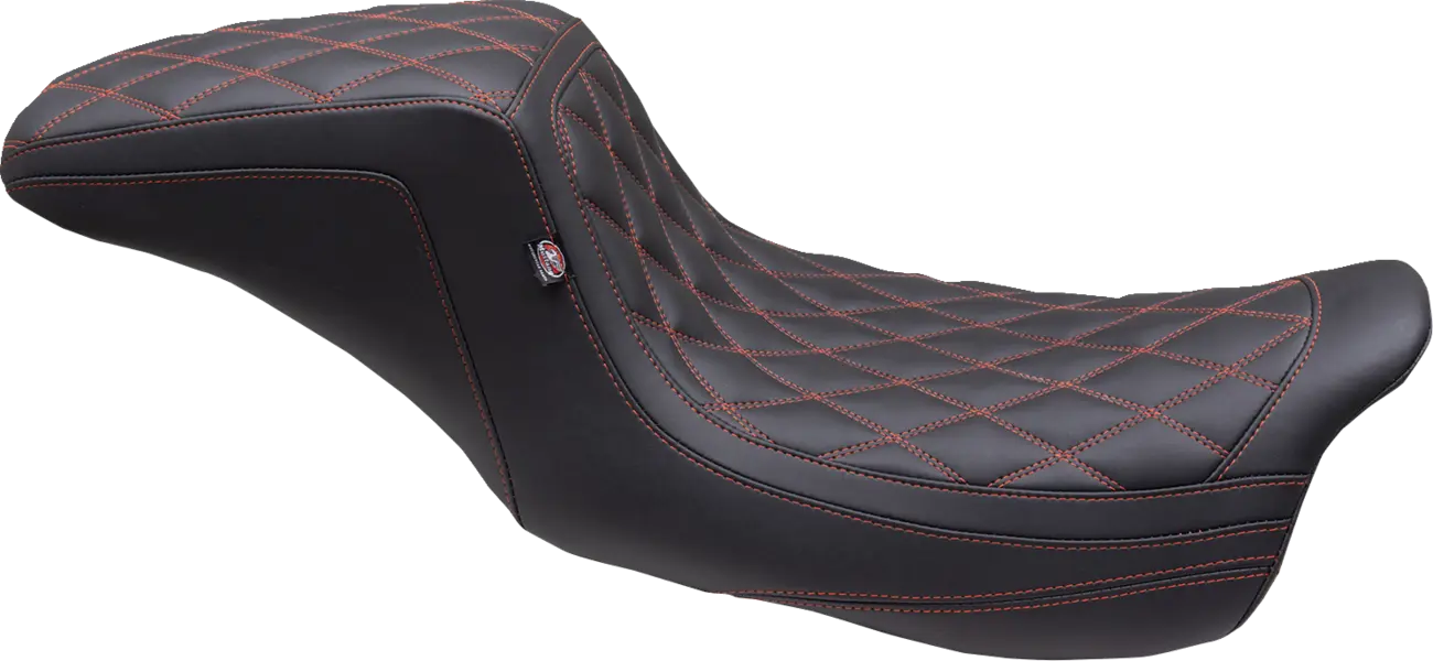2-Up Mustang Double Diamond Squareback Seat - For Harley Davidson