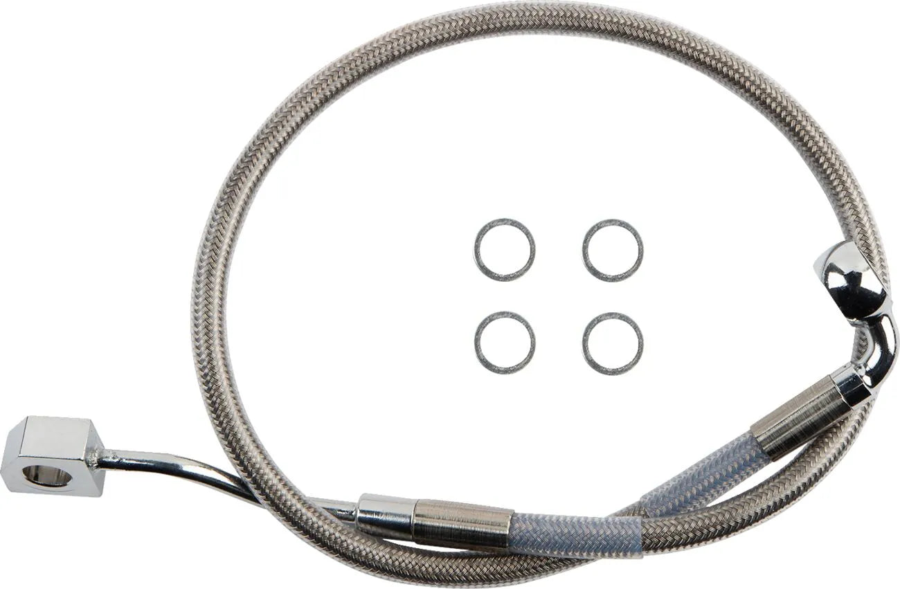 Drag Specialties Hintere Bremsleitung aus Edelstahl mit ABS