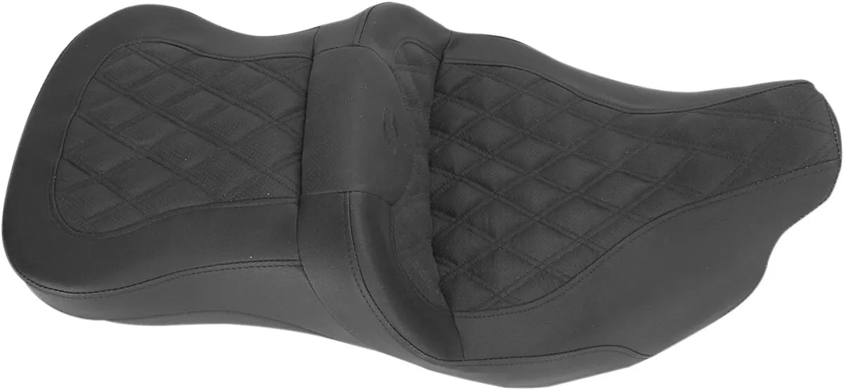 Saddlemen Heated Roadsofa Lattice Stitched Seat - For Harley Davidson