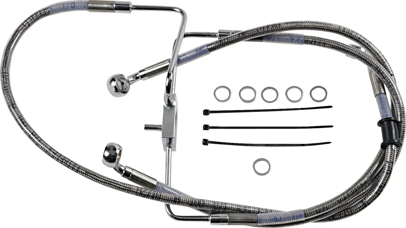 Drag Specialties Verlängerte Bremsleitung 39" Edelstahl Vorne
