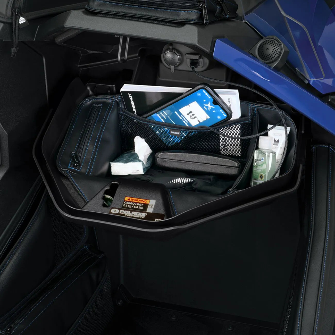 Show Chrome Glove Box Organizer For Polaris Slingshot