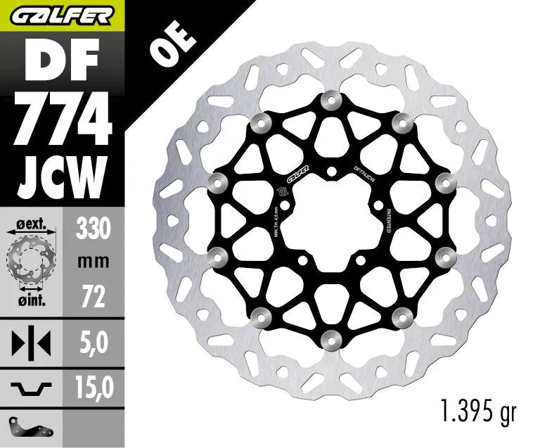 Galfer Floatech Wave Brake Rotor For Motorcycles - Front