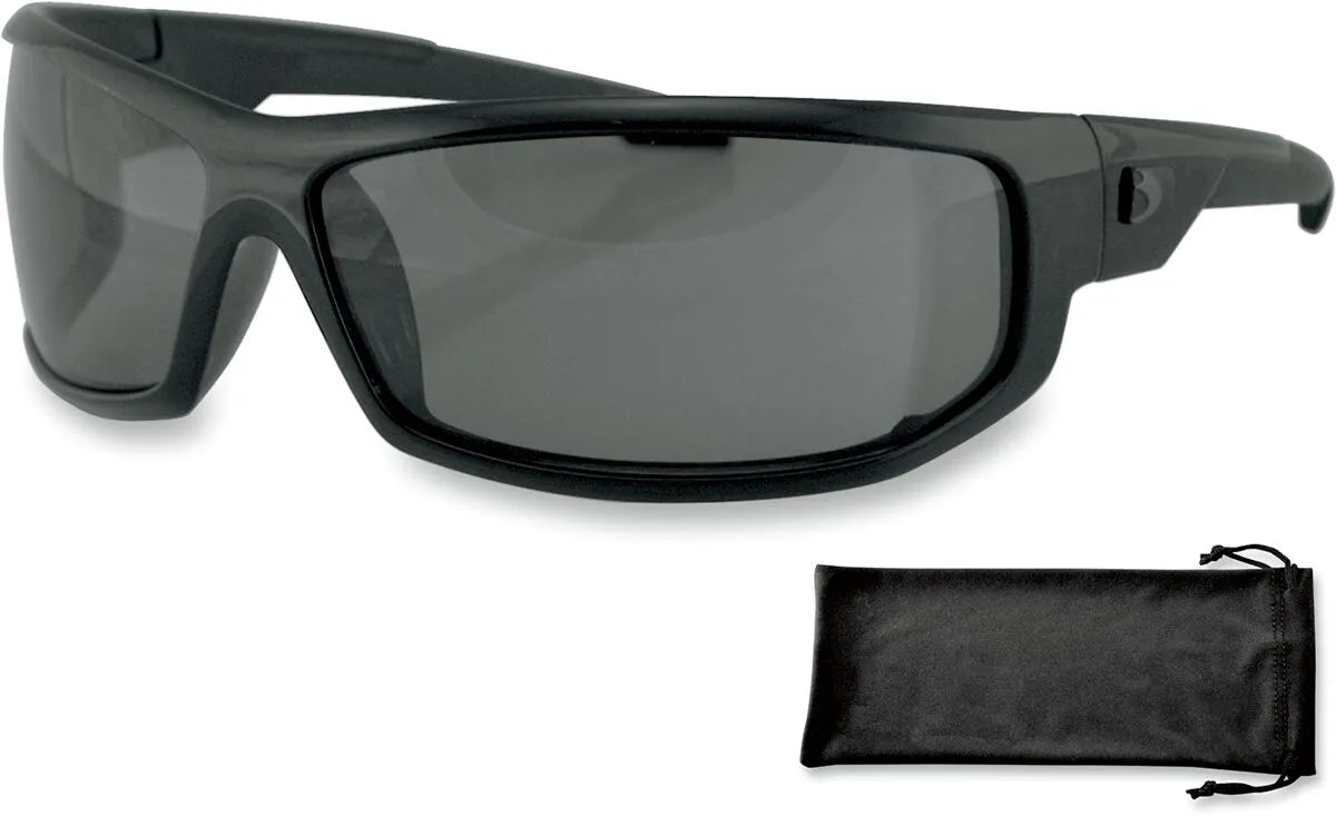 Bobster AXL Sunglasses Black with Smoke Lens