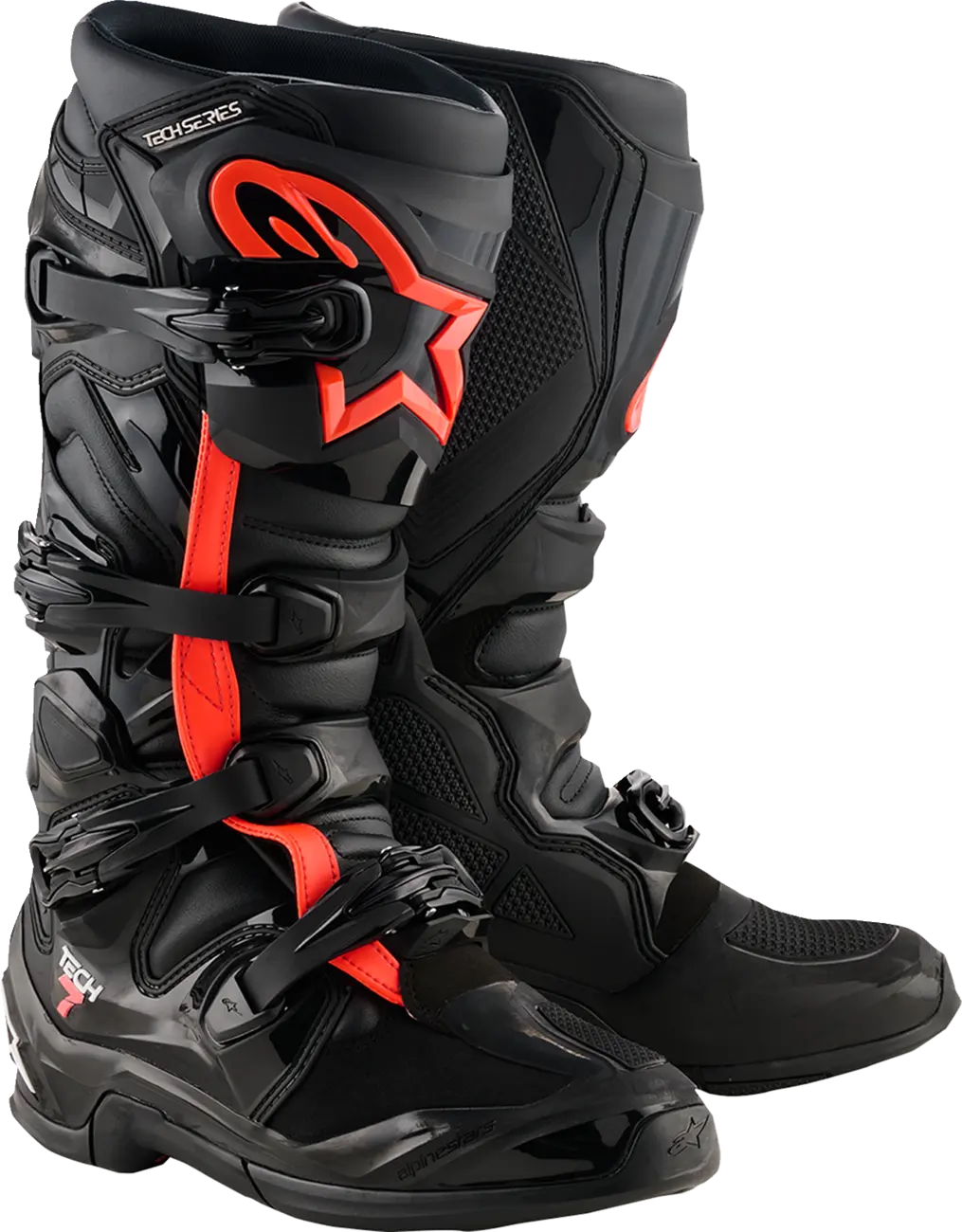 Alpinestars Tech 7 Boots Black/Red Fluo