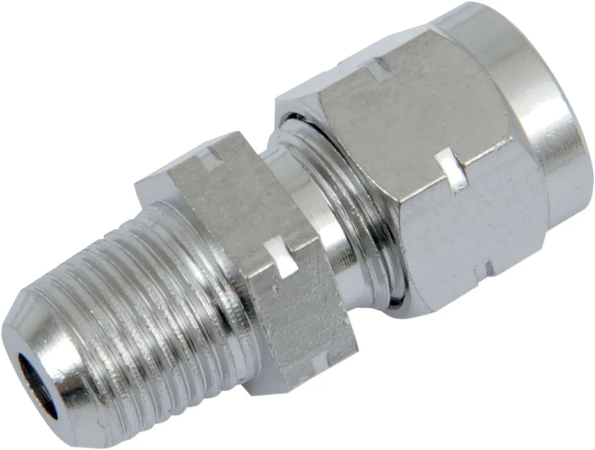 Drag Specialties Chrome Rocker Oil Line Fitting