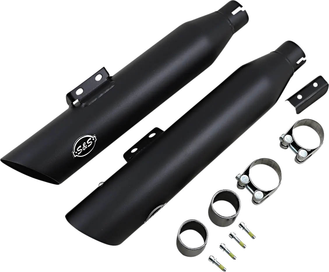 S&S Cycle Slash-Cut Slip-On Schalldämpfer In Guardian Black