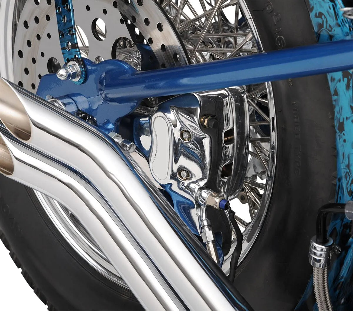 Drag Specialties Chrom 4-Kolben Bremssattel Für Harley
