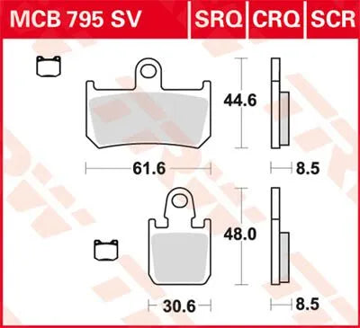 Trw Crq Serie Carbon Race Bremsbeläge Für Sport Motorräder - Vorne