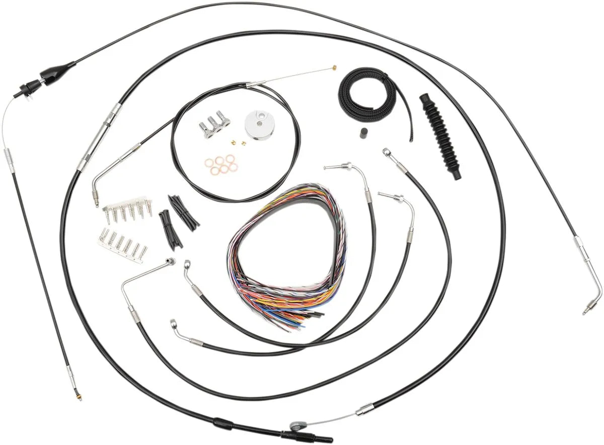 LA CHOPPERS Complete Handlebar Cable/Brake Line Kit for 15"-17"