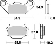 Moto-Master Nitro Atv Bremsbeläge Sintermetall - Vorne