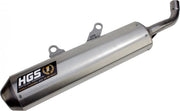 Hgs 2-Takt Schalldämpfer Aluminium Auspuff mit Stahl Endkappe