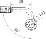Trw Varioflex Banjo Fitting - Titan Aluminium