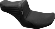 Le Pera Tailwhip Seat - Black Basketweave - For Harley Davidson