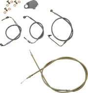 La Choppers Standard Stainless Braided Handlebar Cable Kit