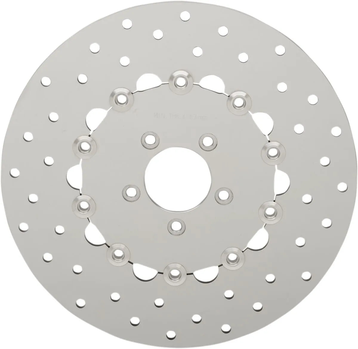 Drag Specialties Polierte, gebohrte Bremsscheibe aus Edelstahl