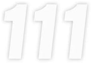 Factory Effex Number Stickers - White, 7"