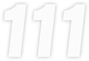 Factory Effex Number Stickers - White, 7"