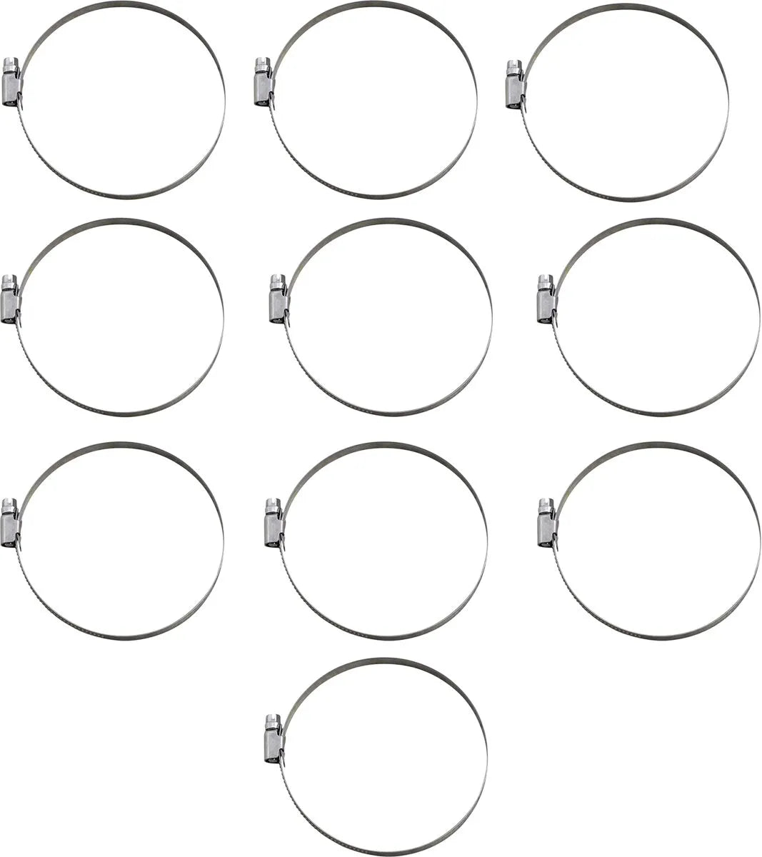 Parts Unlimited Embossed Stainless Steel Hose Clamps 80-100mm
