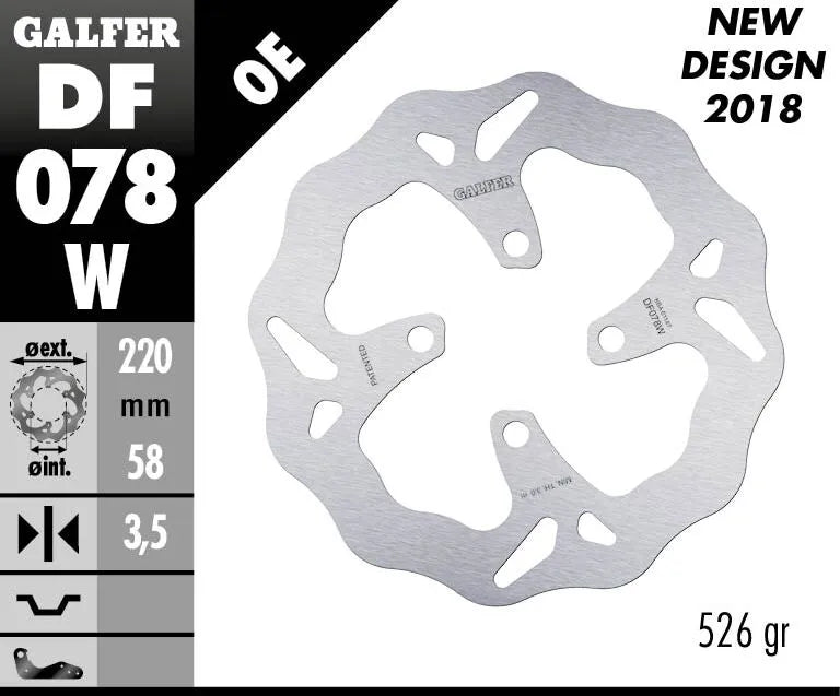 Galfer Wave Bremsscheibe Für Motorrad - Vorne