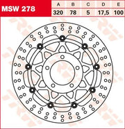 Trw Round Floating Bremsscheibe Für Motorrad - Vorne