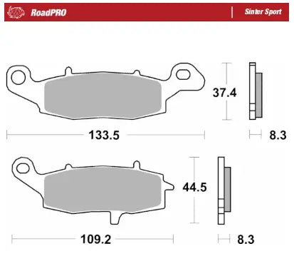 Moto-Master RoadPro Sinter Sport Front Brake Pads