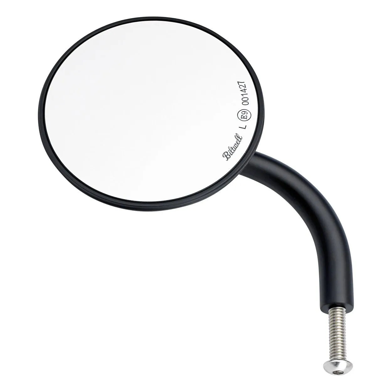 Biltwell Utility Mirror Round - Short Arm, Black