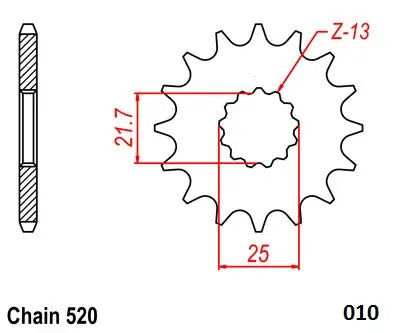 Moto-master Steel Ultralight Front Sprocket