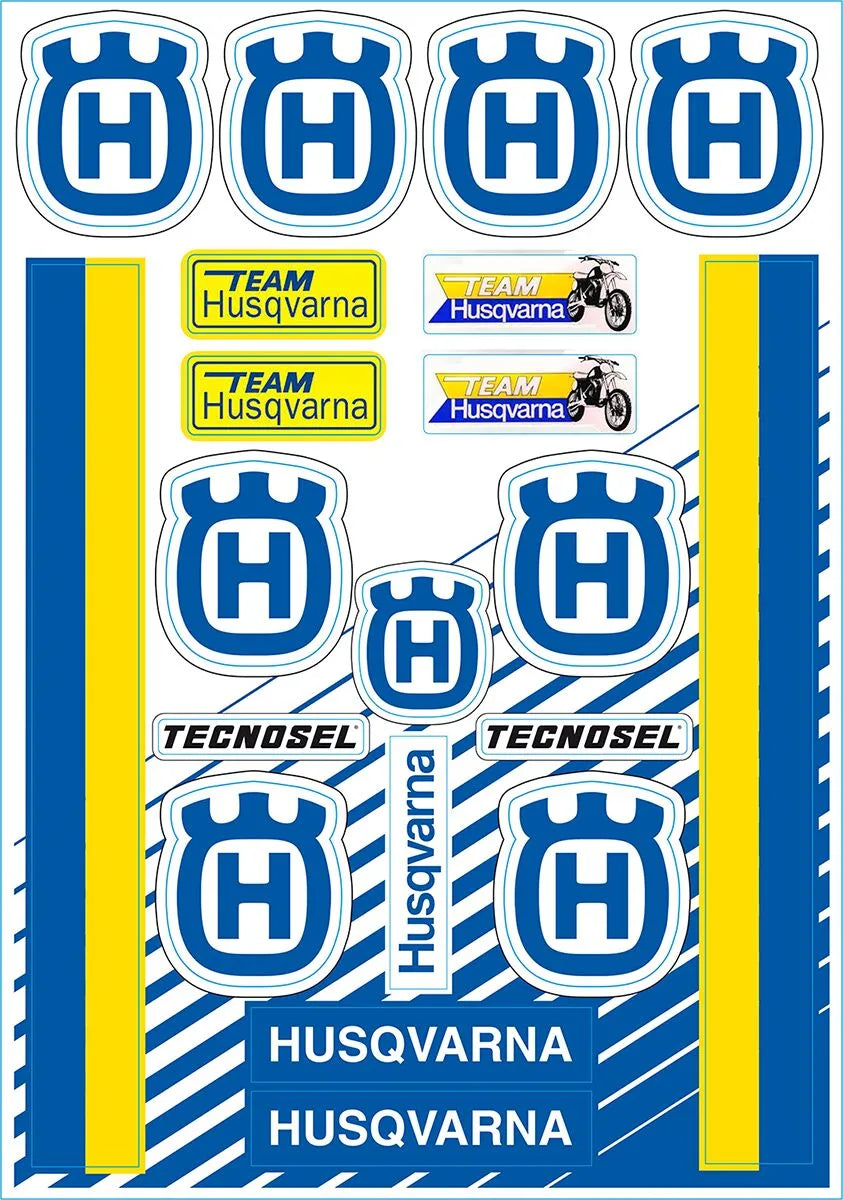 Tecnosel Decal Sheet For Husqvarna Vintage Bikes