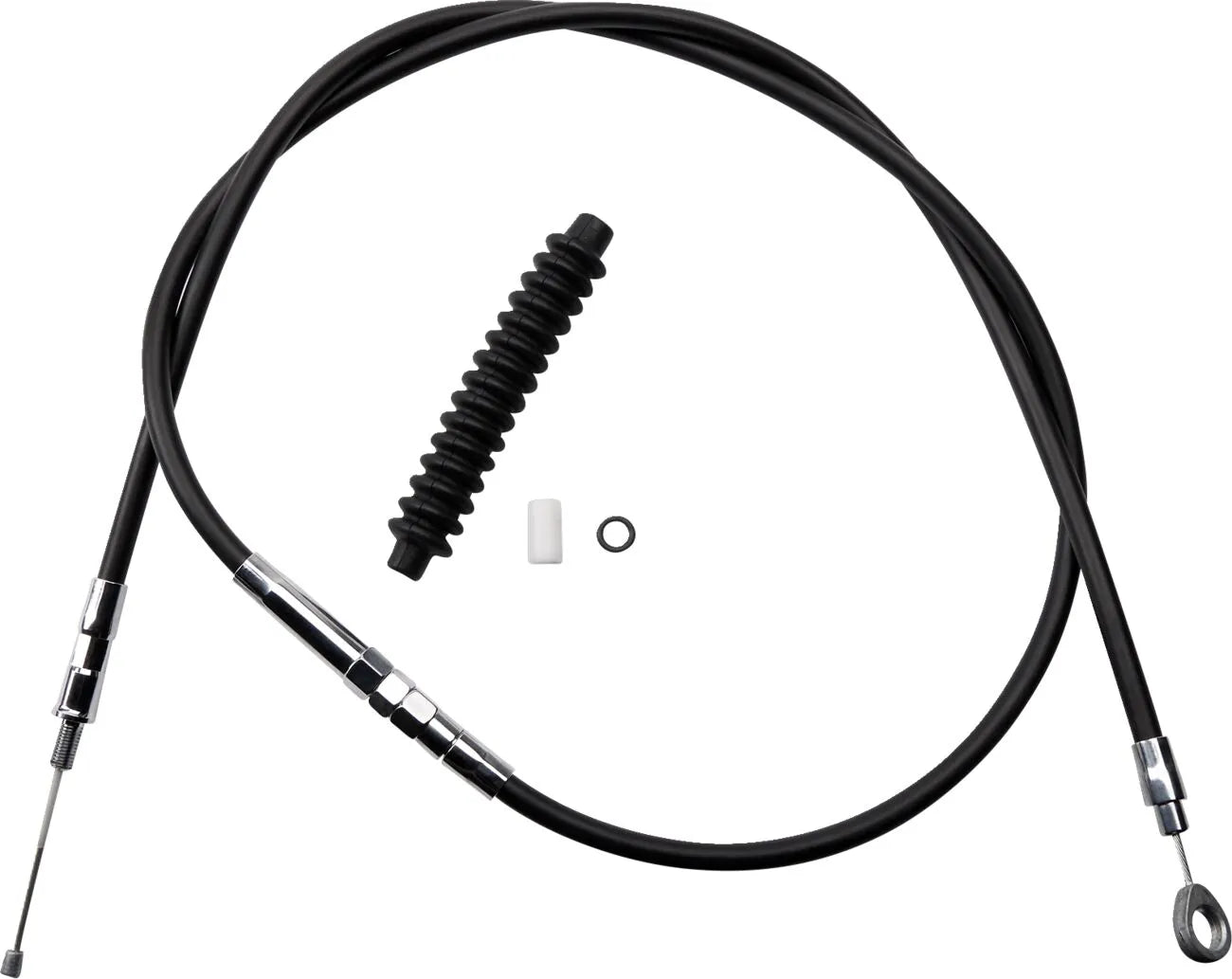 Drag Specialties Hocheffizientes Kupplungsseil aus schwarzem Vinyl
