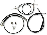 La Choppers Black Vinyl Handlebar Cable/Brake Line Kit 12"-14"
