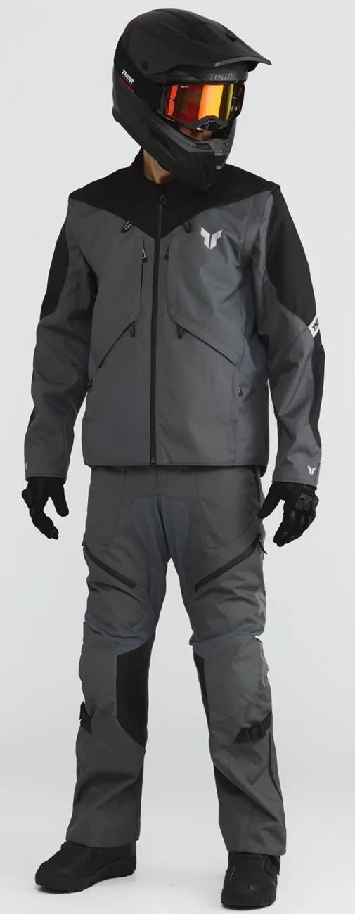 Thor Terrain Over-the-boot Dual Sport Pants - Black/Light Gray/Charcoal Gray