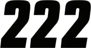 Factory Effex Number Stickers - Black 6" (15 Cm) - 3 Pack