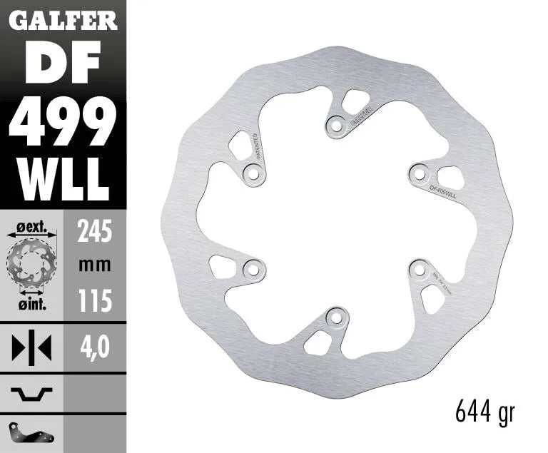 Galfer Wave Brake Rotor - High-performance Replacement - Rear
