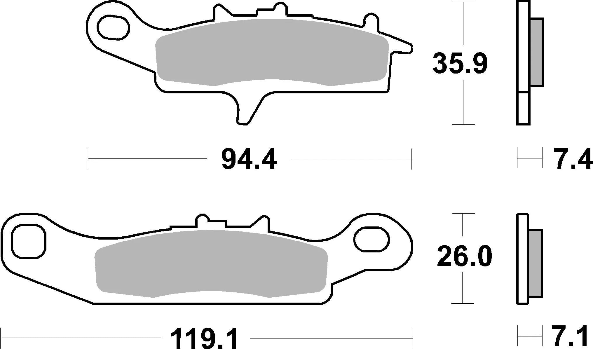 SBS Si Offroad Sinter Bremsbeläge - Vorne
