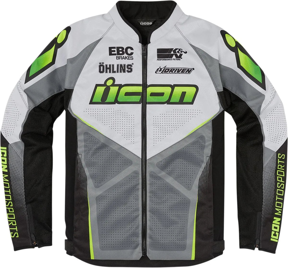 Icon Hooligan Ultrabolt Jacket - Black/Gray/White/Hi-Vis Yellow