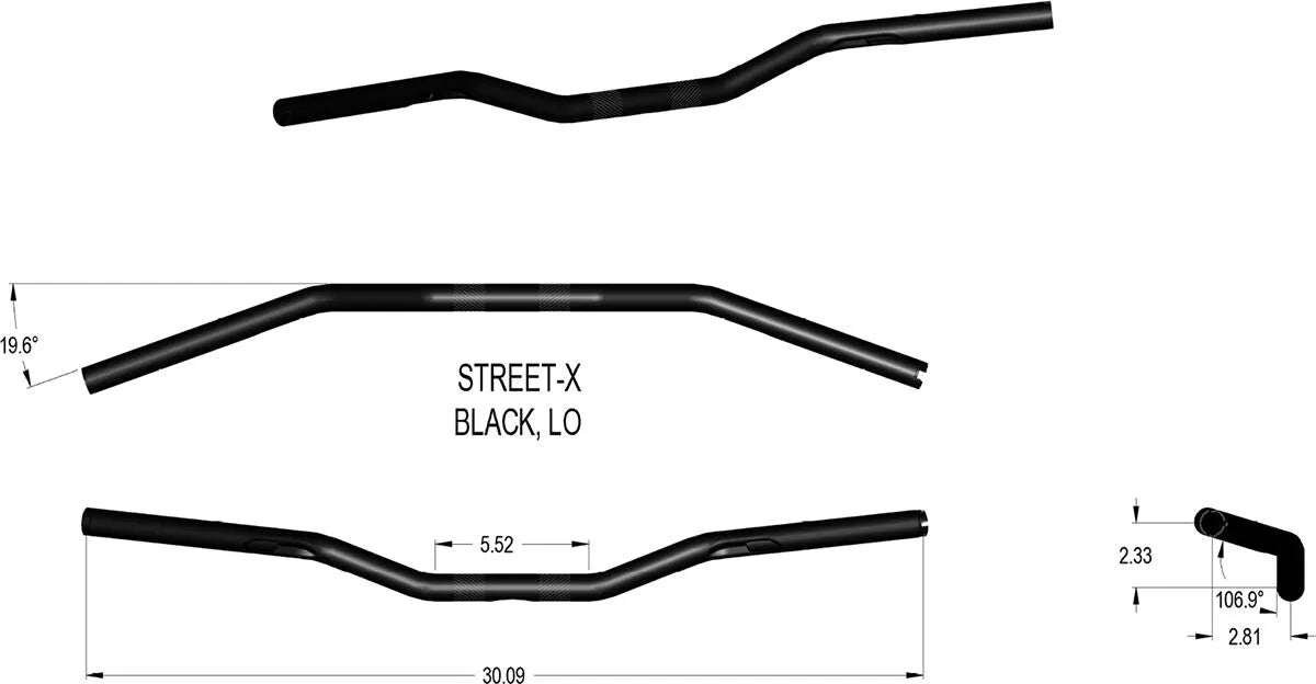 Khrome Werks Street-x Handlebars 1" Black