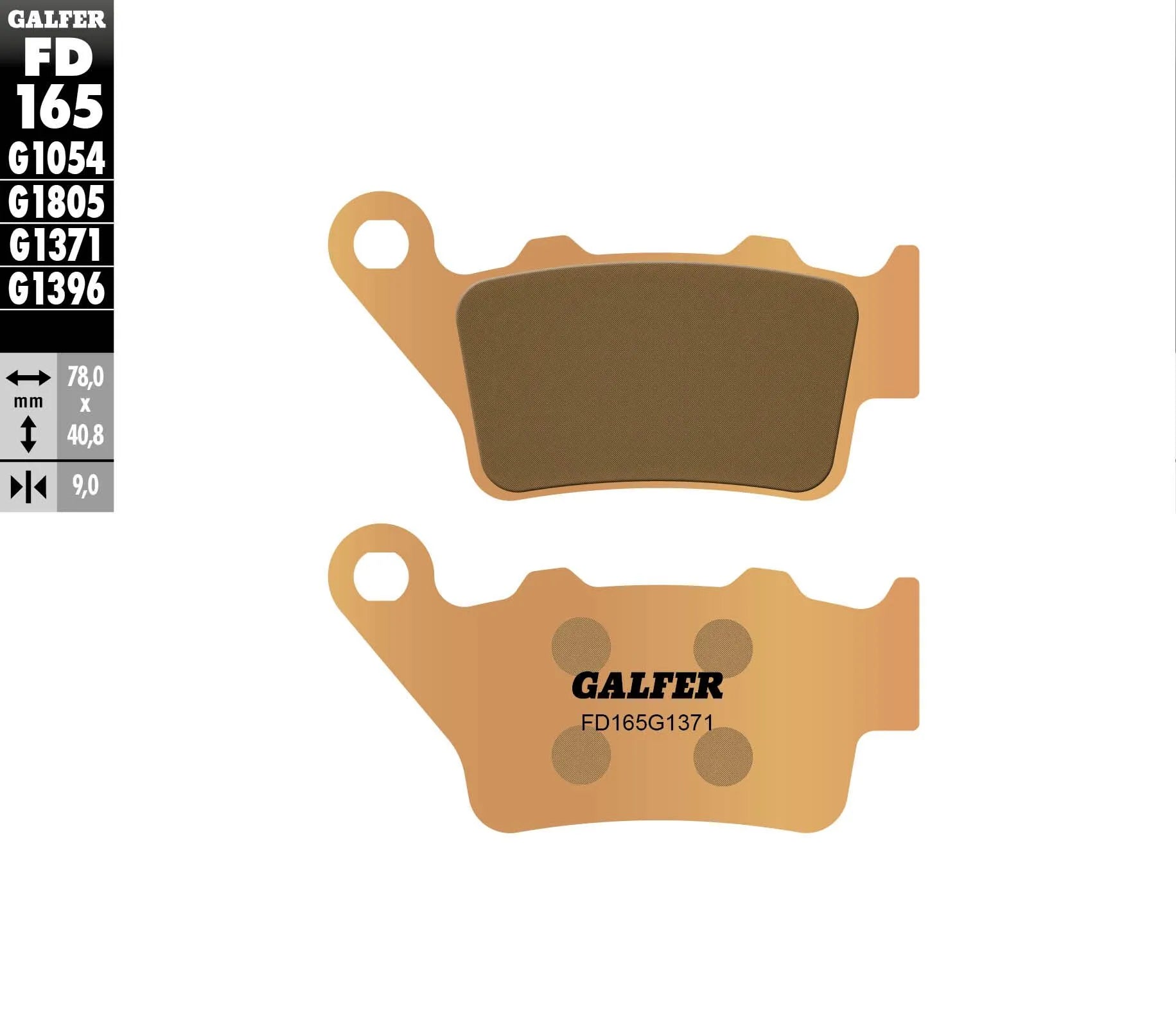 Galfer Hh Sintered Brake Pads For Motorcycle - Rear