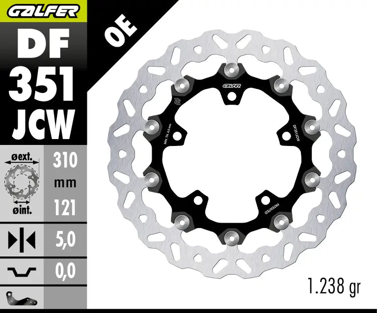 Galfer Floatech Wave Brake Rotor For Motorcycle - Front