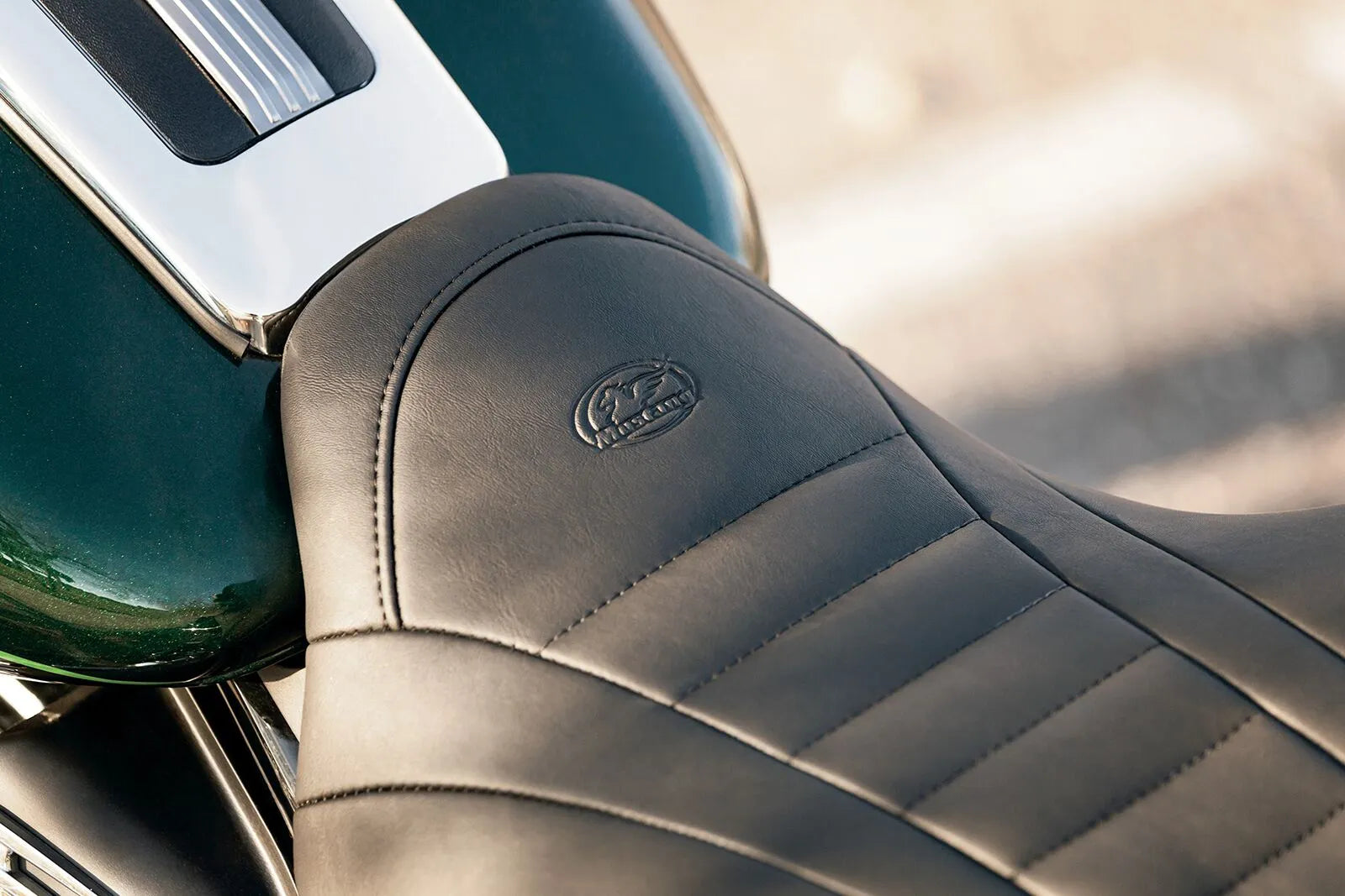 Mustang One-piece Deluxe 2-up Touring Seat - For Harley Davidson