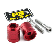 Pro Bolt Aluminium Bar Ends - Red