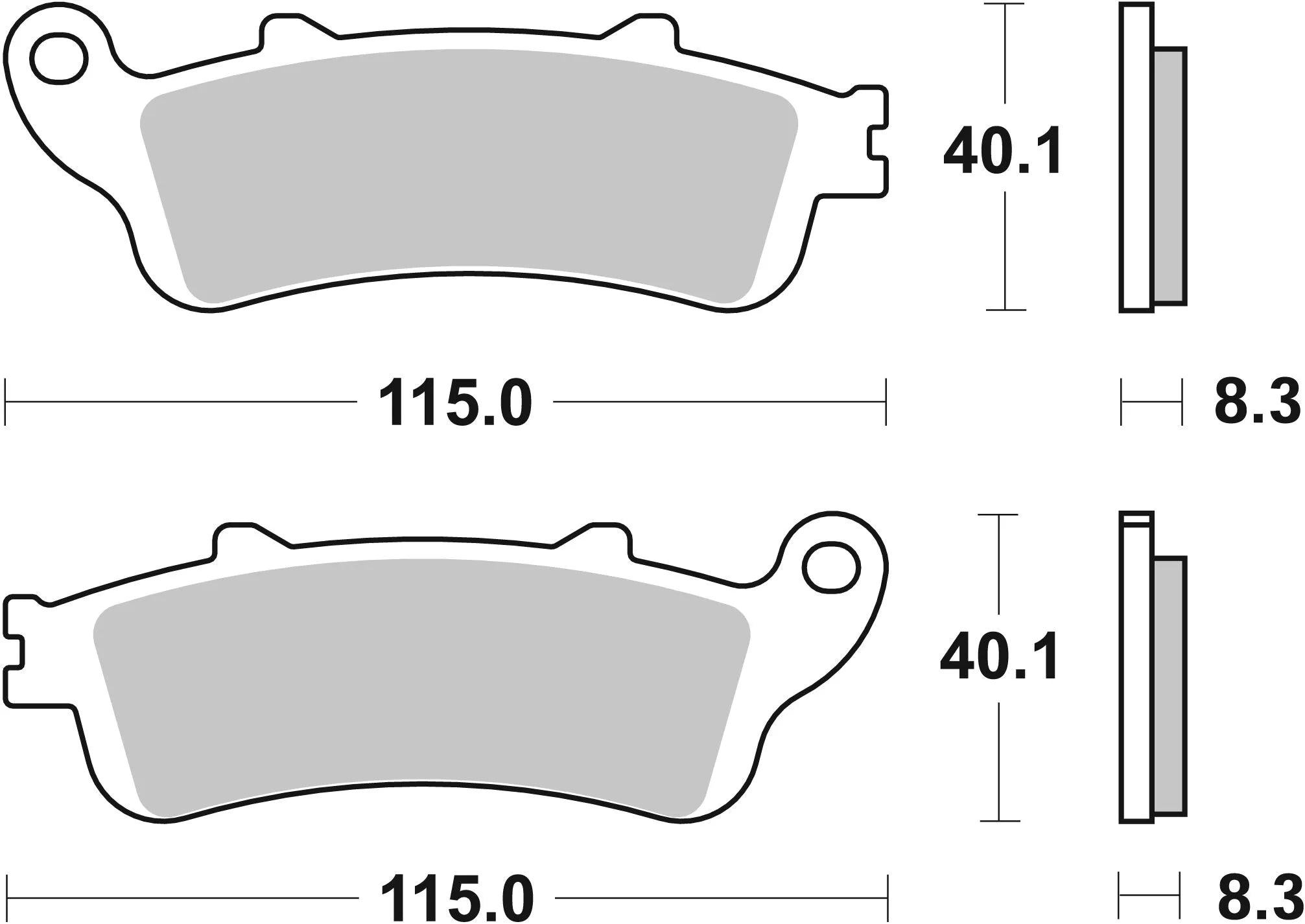 Sbs Hf Street Ceramic Organic Brake Pads - Rear