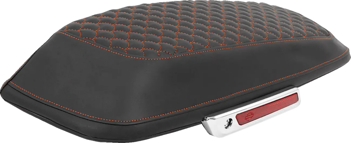 Saddlemen Dragon Scale Saddlebag Lid Covers Black Orange