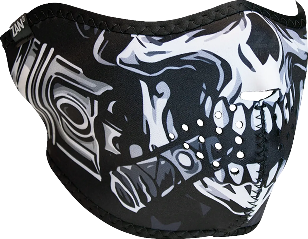 Zan Headgear Neoprene Half Mask Skull Graphic