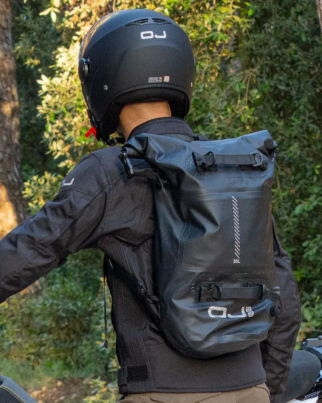 OJ Dry Excursion 30L Black Motorcycle Backpack