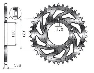 Sunstar Aluminum Rear Sprocket - 520 Chain