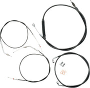 LA CHOPPERS Standard Black Vinyl Handlebar Cable Kit for Ape