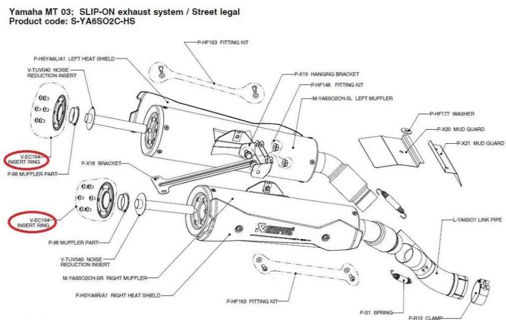 Akrapovic Ersatzteil für Auspuff (8503)