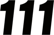 Factory Effex Number Stickers - 6" Black (3-pack)