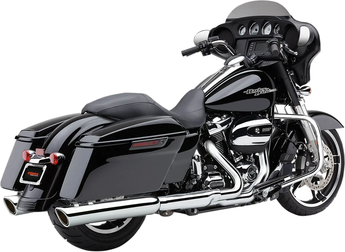 Cobra 909 Twins Slip-on Auspufftöpfe mit Scalloped Tip