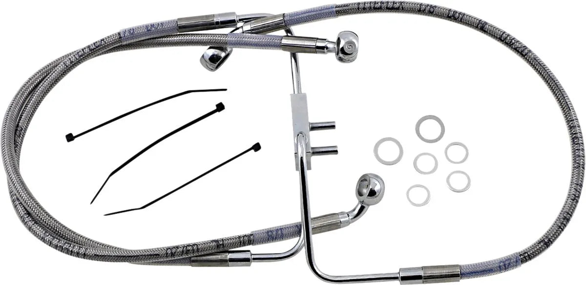 Drag Specialties Edelstahl Bremsleitungssatz Vorne Oben